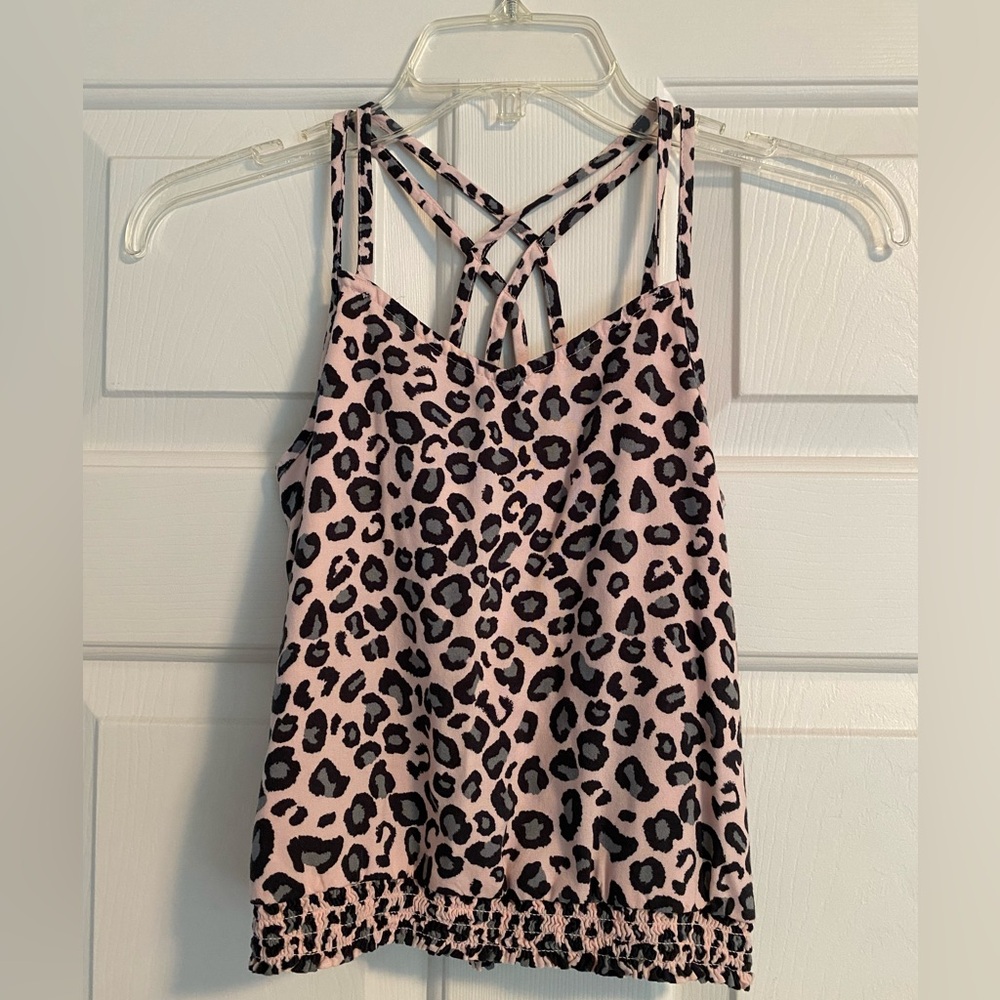 Abercrombie Kids Pink Leopard Tank Top